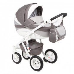 B29 - Детская коляска Adamex Barletta NEW 2 в 1 Ecco кожа 50%